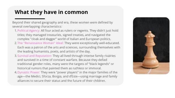Power and Influence: Renaissance Women — slide 6