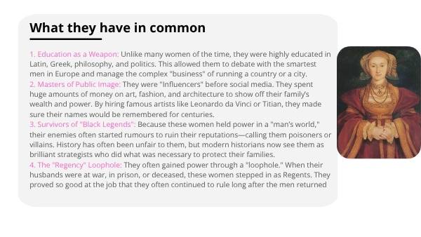 Power and Influence: Renaissance Women — slide 7