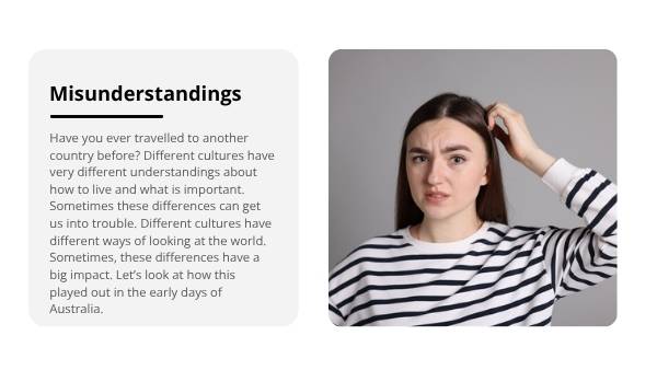 Understanding First Contact in Australia Education Presentation — slide 3