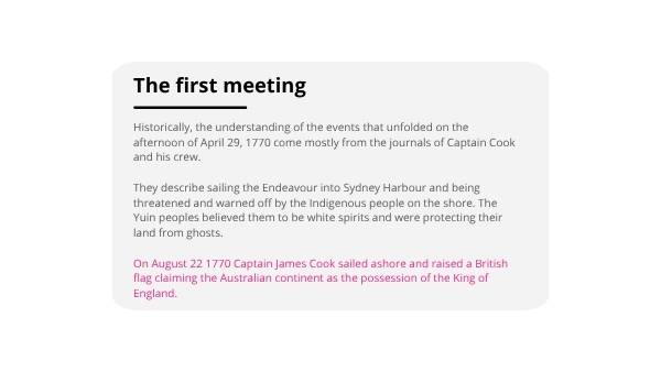 First Contact in Australia Education Presentation — slide 11