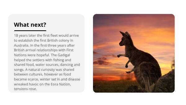 First Contact in Australia Education Presentation — slide 12