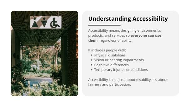 Accessibility in Communities Education Presentation — slide 4