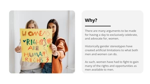 What is International Women's Day? Education Presentation — slide 10