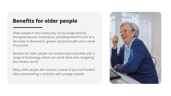 Intergenerational connections Education Presentation — slide 10