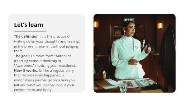 Mindfulness Journaling Educational Presentation — slide 4