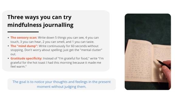 Mindfulness Journaling Educational Presentation — slide 7