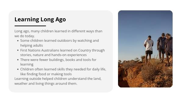 Learning Outside Then & Now — slide 4