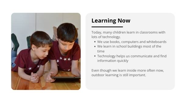 Learning Outside Then & Now — slide 5