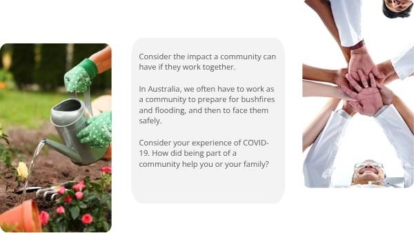 Being Part of a Community Education Presentation — slide 7