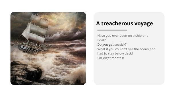 Experiences of People on the First Fleet Education presentation — slide 3