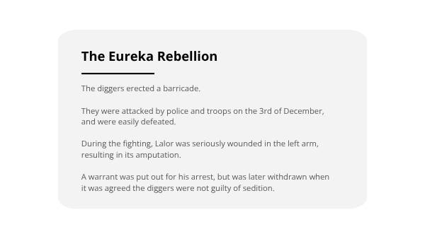The Eureka Stockade Education Presentation — slide 8