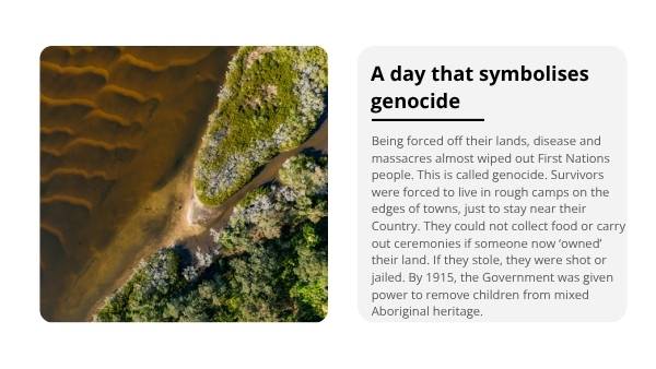What Does Australia Day Mean to Mob Education Presentation — slide 10