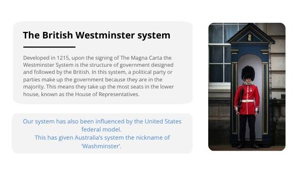 The Westminster System of Government Education Presentation — slide 7
