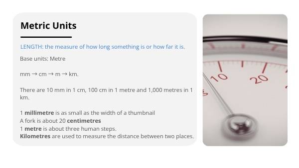 Units for Length, Mass and Capacity Education Presentation — slide 7