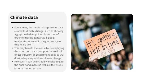 Misleading Climate Change Data in the Media Education Presentation — slide 12