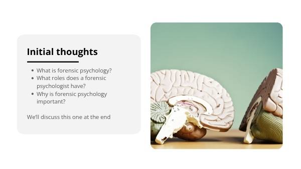 Real-life CSI: Forensic Psychology Education Presentation — slide 2