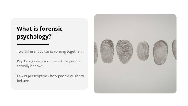 Real-life CSI: Forensic Psychology Education Presentation — slide 4