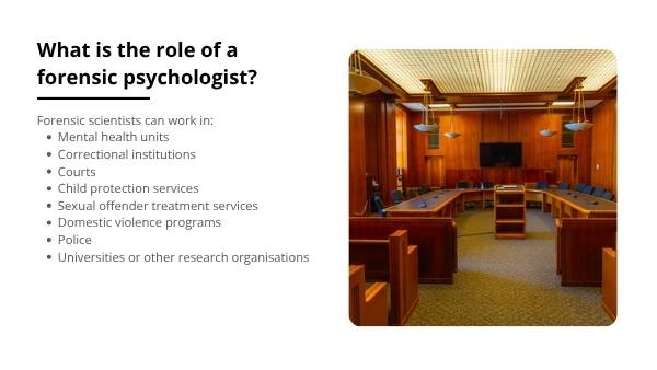 Real-life CSI: Forensic Psychology Education Presentation — slide 7