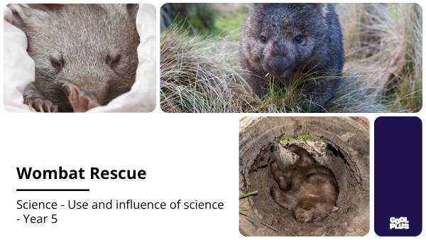 Rescuing Wombats with Scientific Knowledge Education Presentation — slide 1
