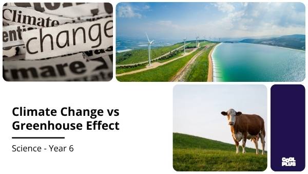 Climate Change vs Greenhouse Effect Education Presentation — slide 1