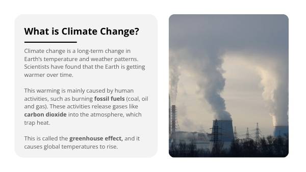 Climate Change Impacts Education Presentation — slide 4
