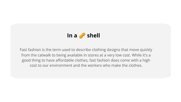 Exploring Fast Fashion Education Presentation — slide 3