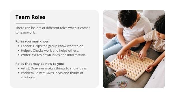 Teamwork Roles Education Presentation — slide 5