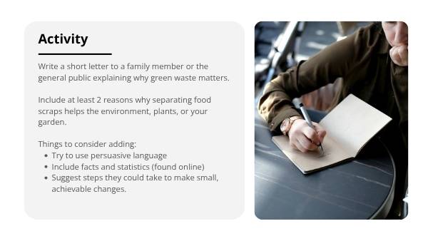 Exploring Green Waste Education Presentation — slide 8