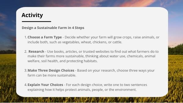 Food & Farming Impacts Education Presentation — slide 8