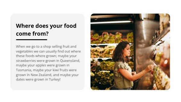Where Does Our Food Come From? Education Presentation — slide 4
