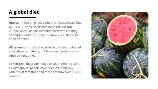 Production of Food Around the World Education Presentation — slide 11