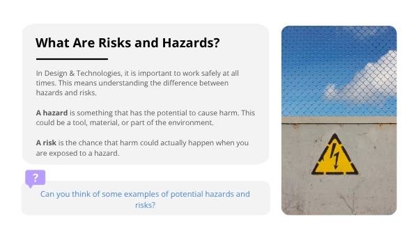 Identifying Risks and Hazards Education Presentation — slide 4