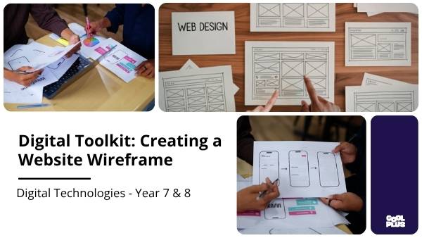 Digital Toolkit: Creating a Website Wireframe Education Presentation — slide 1