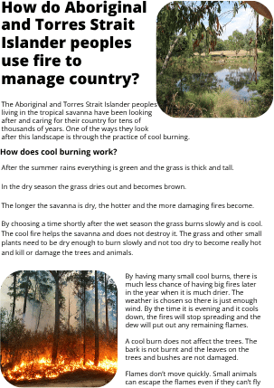 How Fire is Used To Manage Country Factsheet