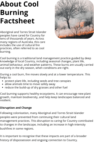 About Cool Burning Factsheet