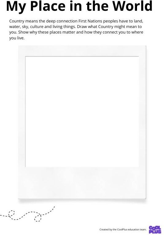 My Place in the World Art Worksheet