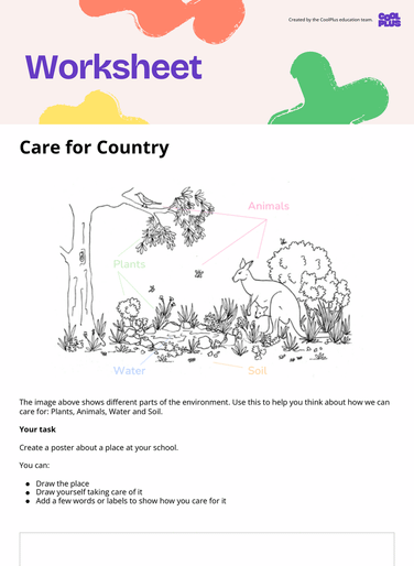 Care for Country Lesson Worksheet