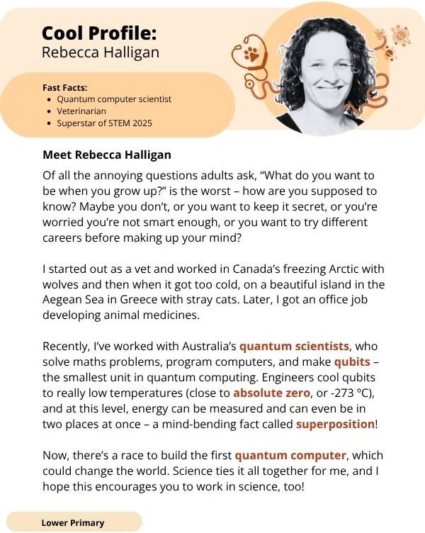 Superstars of STEM Cool Profile Rebecca Halligan Digital Worksheet