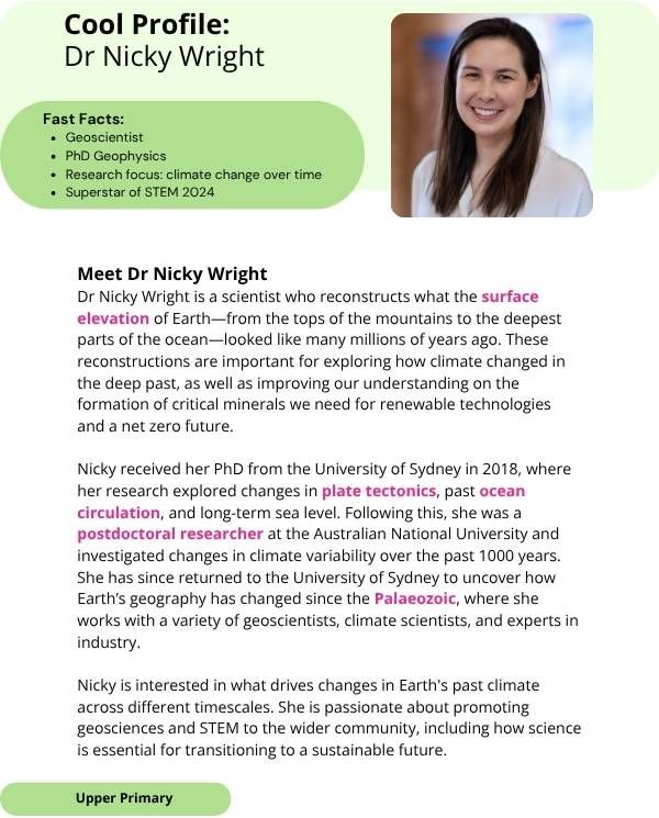 Superstars of STEM Cool Profile Dr Nicky Wright Digital Worksheet