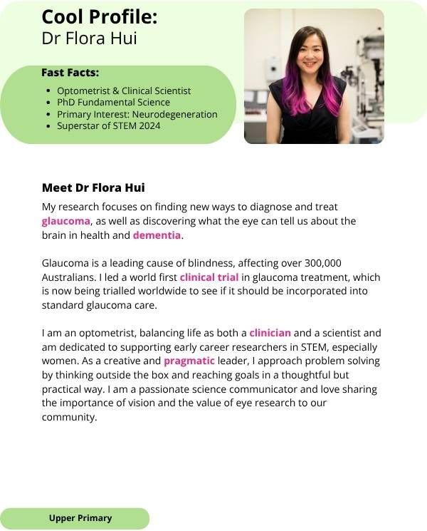 Superstars of STEM Cool Profile Dr Flora Hui Digital Worksheet