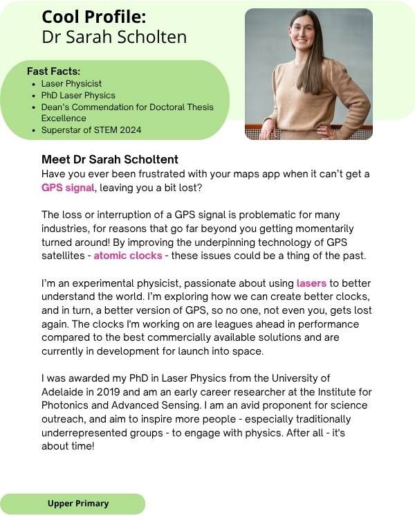 Superstars of STEM Cool Profile Dr Sarah Scholten Digital Worksheet