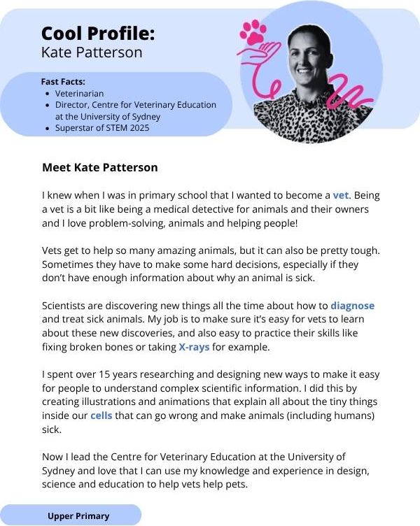 Superstars of STEM Cool Profile Kate Patterson Digital Worksheet