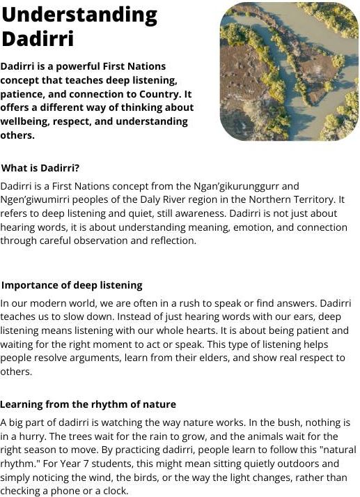Understanding Dadirri Factsheet