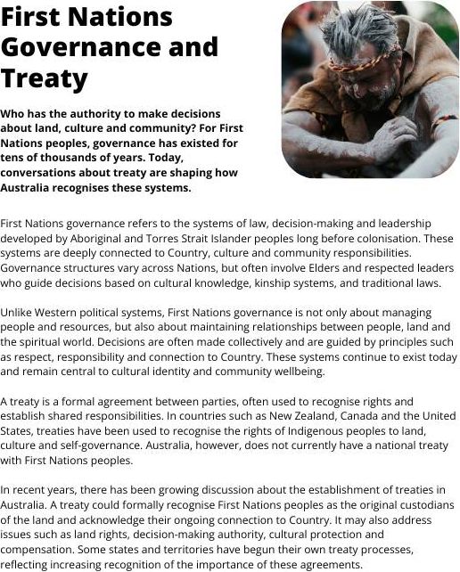 First Nations Governance and Treaty Factsheet
