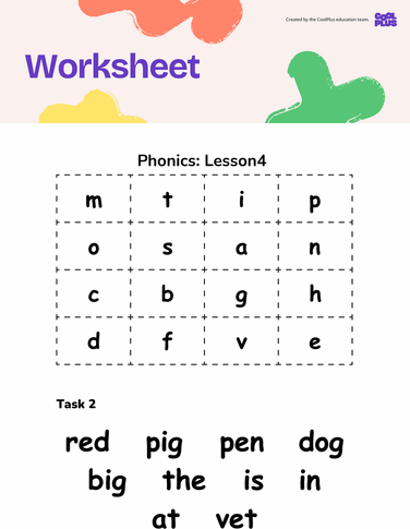Systematic Synthetic Phonics Instruction: Lesson 4