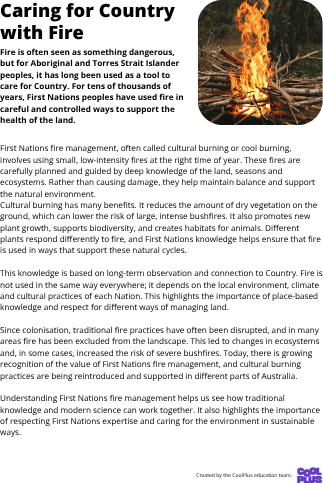 Caring for Country with Fire Factsheet